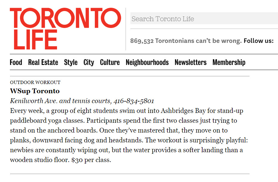 Toronto life wsup