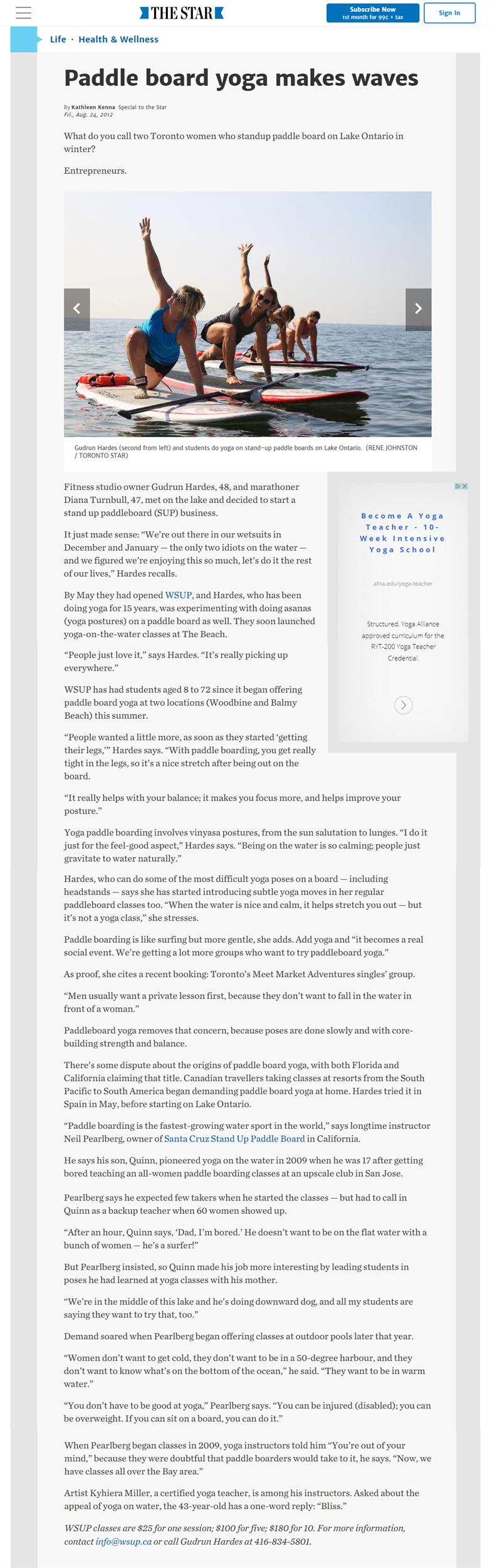wsup Toronto star